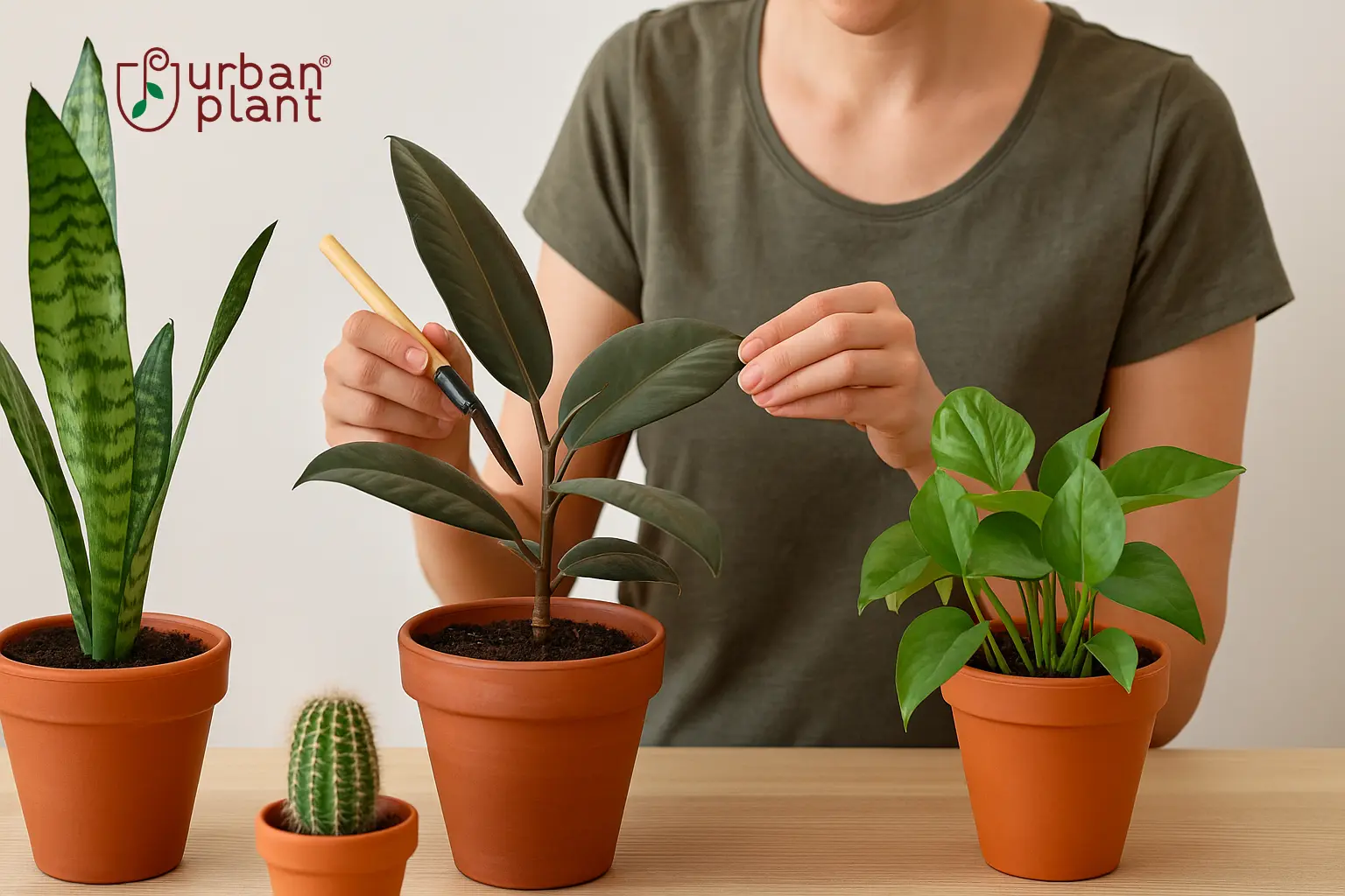 Urban Plant – A woman giving tailored care to various plant types